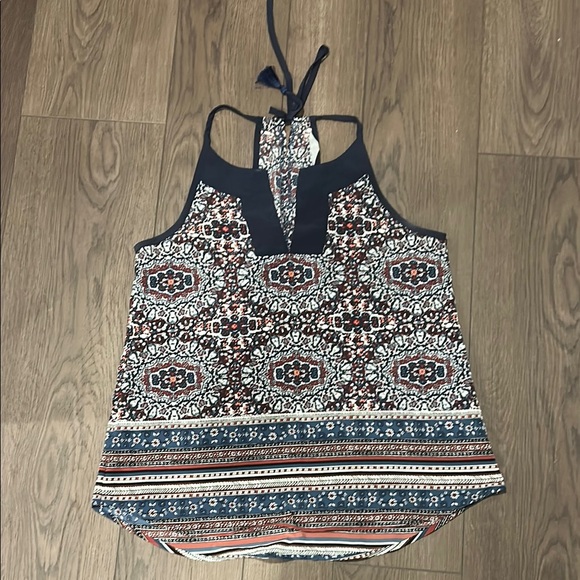 Athleta Cream and Blue Tank Top - Picture 1 of 4